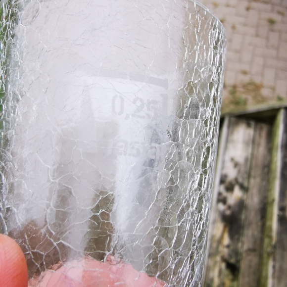 Vintage Warsteiner German Crackle Glass Beer Glass - Picture 6 of 13